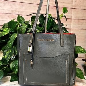 Marc Jacobs Gray Grind Pebbled Leather Shoulder Bag